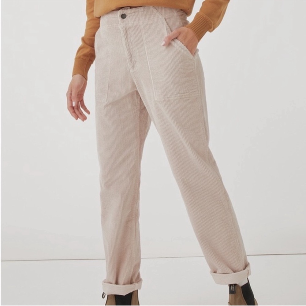 Women's Beige Corduroy Pants